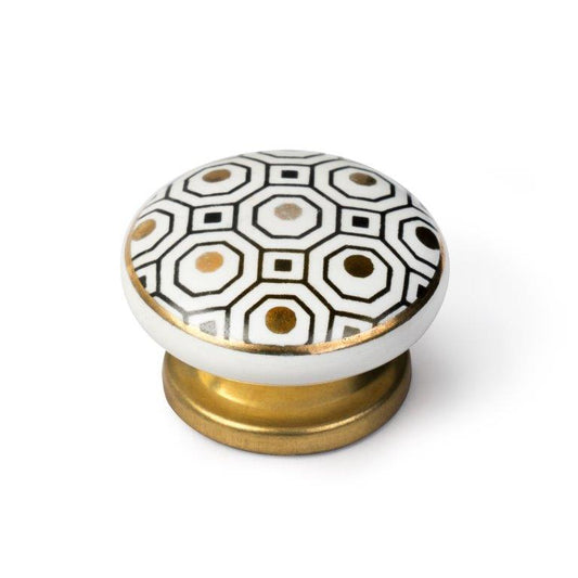 Gold Decor Porcelain Knob