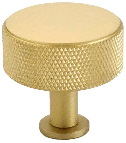 Knurled Brass Round Knob